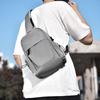 Bolsa de peito esportiva casual de nylon com couro genuíno ins fashion bolsa mensageiro bolsa de peito masculina bolsa de ombro pequena mochila