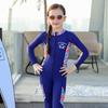 Traje de mergulho infantil original para meninas pequenas e grandes meninas calças de manga comprida uma peça profissional de secagem rápida roupa de banho protetor solar