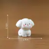 Micro-paisaje Lindo Corazón Perro Blanco Muñeco Mengli Casa de Muñecas DIY Accesorios Decorativos Tablero de Coche Escritorio Adornos Pequeños