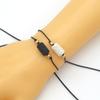 Pulseira de Cartão Tecido de Parafina Vulcânica Natural Popular Transfronteiriça Amazon Pulseira Simples Personalizada para Casal em Estoque