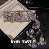 Pasador de Pelo con Borla de Gota de Agua y Mariposa de Filigrana Estilo Antiguo, Set de Accesorios para el Cabello con Cristales de Lirio del Valle de Colores con un Toque de Alta Gama