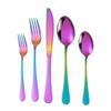Conjunto transfronteiriço de louça de comida ocidental 1010 faca de aço inoxidável, garfo e colher 20 peças conjunto de bife de hotel faca e garfo Amazon venda quente
