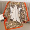 Lenço Quadrado Pequeno Estampado Elegante Europeu e Americano Feminino Primavera e Outono 70 Lenço Decorativo Faixa de Cabelo Gravata de Bolsa Lenço Proteção de Pescoço Lenço de Seda