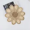 Manteles individuales de paja, posavasos, decoraciones de pared, colgantes hechos a mano tejidos de totora y cáscara de maíz, tapices de pared, arte popular, estilo bohemio
