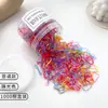 Elásticos de Cabelo Descartáveis para Mulheres, Pretos, Espessados, Alta Elasticidade, Não Danificam o Cabelo, Pequenos Elásticos de Cabelo para Crianças, Acessórios de Cabelo