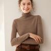 Suéter de Cachemira Holgado con Cuello Redondo Otoño Nuevo Jersey para Mujer Rayado Cálido Delgado Fino Camiseta Básica de Cachemira