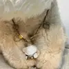 """Barista Filhote" Fofo Cachorrinho Colar Versátil Corrente para Suéter Design de Alto Padrão Acessórios de Nicho para Mulheres Novo"""