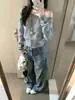 Novo Cardigã de Tricô de Bolinhas para Primavera e Outono para Mulheres, Top Ombro a Ombro Estilo Coreano, Camiseta Básica Slim-Fit Emagrecedora Hot Girl
