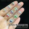 Cristal de Rocha Hua Zi Cortado Pequeno Sem Base, Produto Acabado para Decoração de Nail Art, Pedras de Cristal de Açúcar K9, Pedras Strass Brilhantes para Unhas