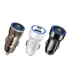 Cargador de Coche Pd60W Carga Rápida Encendedor de Cigarrillos Uno a Dos Usb+Tipo C Transparente 60W Súper Carga Rápida Cargador de Coche
