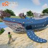 Ballena Corona Fibra de Vidrio Reforzado Acero Inoxidable Translúcido Deslizante Fábrica Comunidad Equipamiento de Diversión Infantil Diseño de Profundización