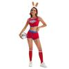 Baloncesto Femenino Transfronterizo Fútbol Salón Auto Show Top Shorts Tocado Traje de Animadora de Tres Piezas