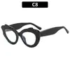 Moda Europea y Americana Nuevas Gafas de Sol Ojo de Gato, Elegantes y Versátiles de Moda Exageradas para Mujer, Protección UV, Gafas Estilo Ins