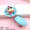 Simulación pintada a mano papas fritas pastel de arándanos resina accesorios de postre crema gel pinza para el cabello decoración DIY