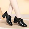 Zapatos retro cómodos de suela blanda para mujer con corte profundo, adecuados para primavera y otoño, zapatos de tacón alto elegantes para dama