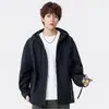 Chaqueta Nueva para Hombre Otoño Exterior con Capucha Top Juvenil Tendencia Cortavientos Estilo Coreano Moda Ropa de Abrigo para Hombre