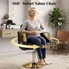 Silla de peluquería transfronteriza, silla de salón, silla de barbero, nuevo modelo de lujo ligero para salón de belleza, silla para cortar el pelo, venta al por mayor de fábrica original
