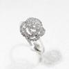 Anillo elegante con forma de rosa blanca con incrustaciones de piedra exquisita de estilo coreano Sun Cloud, anillo para el dedo índice, anillo de mujer, lote mixto