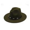 Sombrero de Fieltro Suave con Cinturón de Flores de Remache Color Sólido Lana Estilo Europeo y Americano Británico Sombrero de Copa de Caballero Protector Solar Sombrilla Sombrero de Jazz
