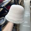 Otoño e Invierno Nuevo Estilo Lana Diseño de Moda Sombrero de Pescador Sombrero de Cubeta con Textura de Encaje para Mujer Sombrero Sencillo para Cubrir la Cara Moderno