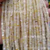 Espaciadores de Concha de Agua Dulce de 3/4/6 mm Concha Irregular de Mar Profundo Cuentas Espaciadoras Negras y Amarillas Cuentas Sueltas Accesorios para Joyería Cuentas