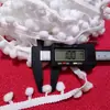 Encaje de bola de lana pequeña de ángulo recto personalizado con material DIY hecho a mano de nailon textile para el hogar ropa cortina encaje al por mayor