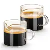 Taza de Espresso con Doble Pico, Vaso para Licores, Taza de Leche con Asa, Vidrio Transparente Accesorios para Cafetera Espresso