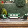 Combinação de Sofá de Rattan para Exterior Nórdico Sofá de Rattan para Jardim e Pátio Sofá de Rattan Casual para Varanda Combinação de Mesa de Centro de Rattan Sofá de Rattan