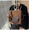 Mochila Retrô com Estampa de Leopardo Transfronteiriça Moda Feminina Design Nicho Bolsa Escolar Estudante Mochila de Viagem Leve e Moderna de Rua