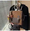 Mochila Retrô com Estampa de Leopardo Transfronteiriça Moda Feminina Design Nicho Bolsa Escolar Estudante Mochila de Viagem Leve e Moderna de Rua