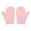 Luvas Quentes de Inverno para Crianças Cor Sólida Forradas com Lã Espessadas Veludo Cristal Luvas Completas Mittens à Prova de Frio para Exterior