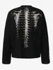 Outono e Inverno Europeu e Americano Transfronteiriço Hip-Hop Americano Tendência Streetwear Estampa de Esqueleto Solto Quente Manga Longa Tops para Homens e Mulheres