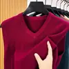 Suéter colete transfronteiriço colete masculino gola V solto cor sólida colete camiseta estilo coreano malha tamanho plus top masculino