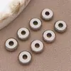Contas Espaçadoras de Aço Inoxidável Acessórios para Joias DIY Contas para Colar Pulseira Contas Soltas Contas Planas de Aço Titânio Contas de Disco para Pulseira