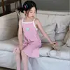Nuevo Vestido Vesper con Tirantes para Niña Lindo Estilo Western Vestido de Verano Infantil Vestido de Princesa para Niña Pequeña