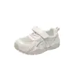 Zapatillas blancas con suelas suaves, transpirables, ligeras, zapatos casuales para estudiantes, zapatillas deportivas de malla para niñas, zapatos antideslizantes de primavera y otoño para niños