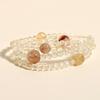 Pulseira de Citrino Natural Pulseira de Quartzo Rosa Natural Genuíno Pixiu Pedra da Lua Cristal Design Pulseira Citrino