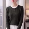 Nuevo cárdigan de punto de dos piezas para mujer, con cuello redondo y patrón trenzado, suave y acogedor, de corte holgado, directo del fabricante