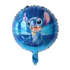 Bandera Globo de Stitch Azul Lilo y Stitch Inserto para Pastel Colgante Espiral Tarjeta Set de Decoración para Fiesta de Cumpleaños