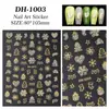 Adesivos de Unha de Natal com Glitter Dourado Adesivos Planos Boneco de Neve Natalino DIY Acessórios para Nail Art Estilo Dh