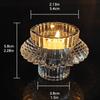 Portavelas de Vidrio Nórdico de Doble Cabeza Cuidadosamente Seleccionados, Accesorios para Cena Romántica a la Luz de las Velas, Decoraciones para Pedida de Mano, Decoraciones de Mesa para el Hogar