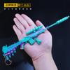 Playerunknown's Battlegrounds Pubg Merchandising Gusano Fluorescente Danza Mini14 Modelo de Arma de Aleación Adorno de Metal 23cm