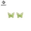 Pendientes de Mariposa con Degradado Verde Estilo ZHANG Zifeng para Mujer de Lujo Ligero Alto Sentido del Diseño Moda Elegantes Pendientes Joyería para Oreja