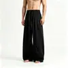 Pantalonas de Algodão e Linho Estilo Chinês Novo Verão 2026, Moda Vintage Masculina de Tamanho Grande Transfronteiriça, Calças Casuais Masculinas