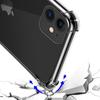 Para iphone Apple 14plus TPU transparente airbag Cuatro Esquinas anticaída 13 cordón