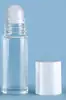 En Stock 30ml 50ml Botella de Vidrio Transparente Redonda Recta con Rodillo Botella para Aceite Esencial Botella Roll-On para Desodorante Botella Roll-On para Alivio del Dolor