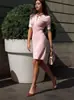 Saia Bodycon Estilo Novo Cruzada Russa Roupas Femininas Estilo Europeu e Americano Vestido de Tricô de Alta Qualidade Bodycon para Mulheres