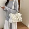Bolsa de Bolinhas para Mulheres, Novo Estilo de Verão Tendência 2026, Bolsa de Ombro Plissada Super Popular para o Dia a Dia, Bolsa Tote de Grande Capacidade