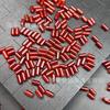 Cuentas de ágata roja natural de corte recto, cuentas cilíndricas de barril recto, cuentas tejidas de bricolaje, pulseras, productos semiacabados, lotes de cuentas a granel