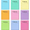 Notas adhesivas fluorescentes de colores de nueve colores, lista de tareas pendientes con adhesivo fuerte, cuaderno de notas punteado